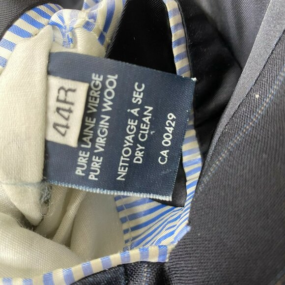 TOMMY HILFIGER Blazer Sport Coat Jacket Mens Size 44R Wool Navy Blue Pinstripe - Picture 4 of 5